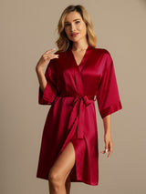 [خمر] SilkSilky-SA 3/4 Sleeve رداء حمام نسائي 001
