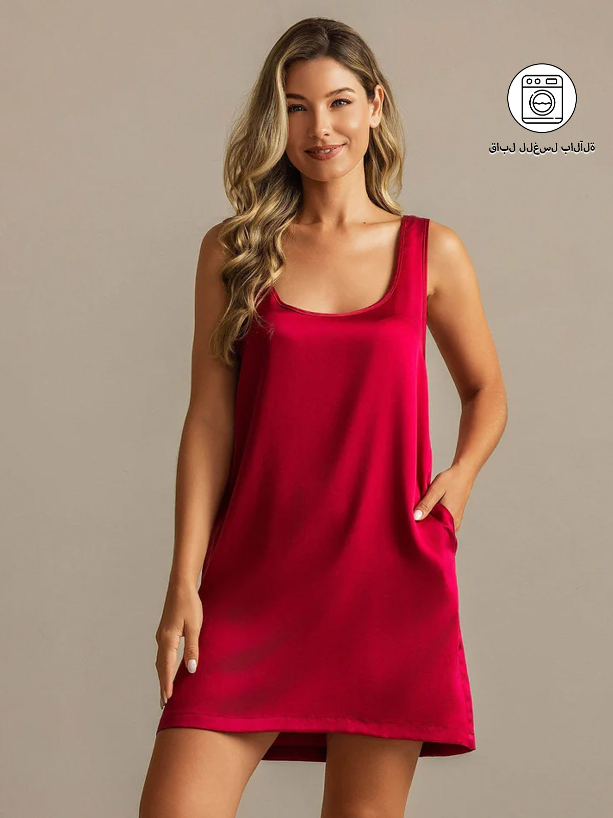 [خمر] SilkSilky-SA 19Momme الحرير Nightgown 001