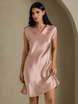 [توسكانا] SilkSilky-SA Cap Sleeve V Neck باس النوم 003