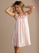 [لون القرنفل] SilkSilky-SA Sleeveless Square Neck باس النوم 001