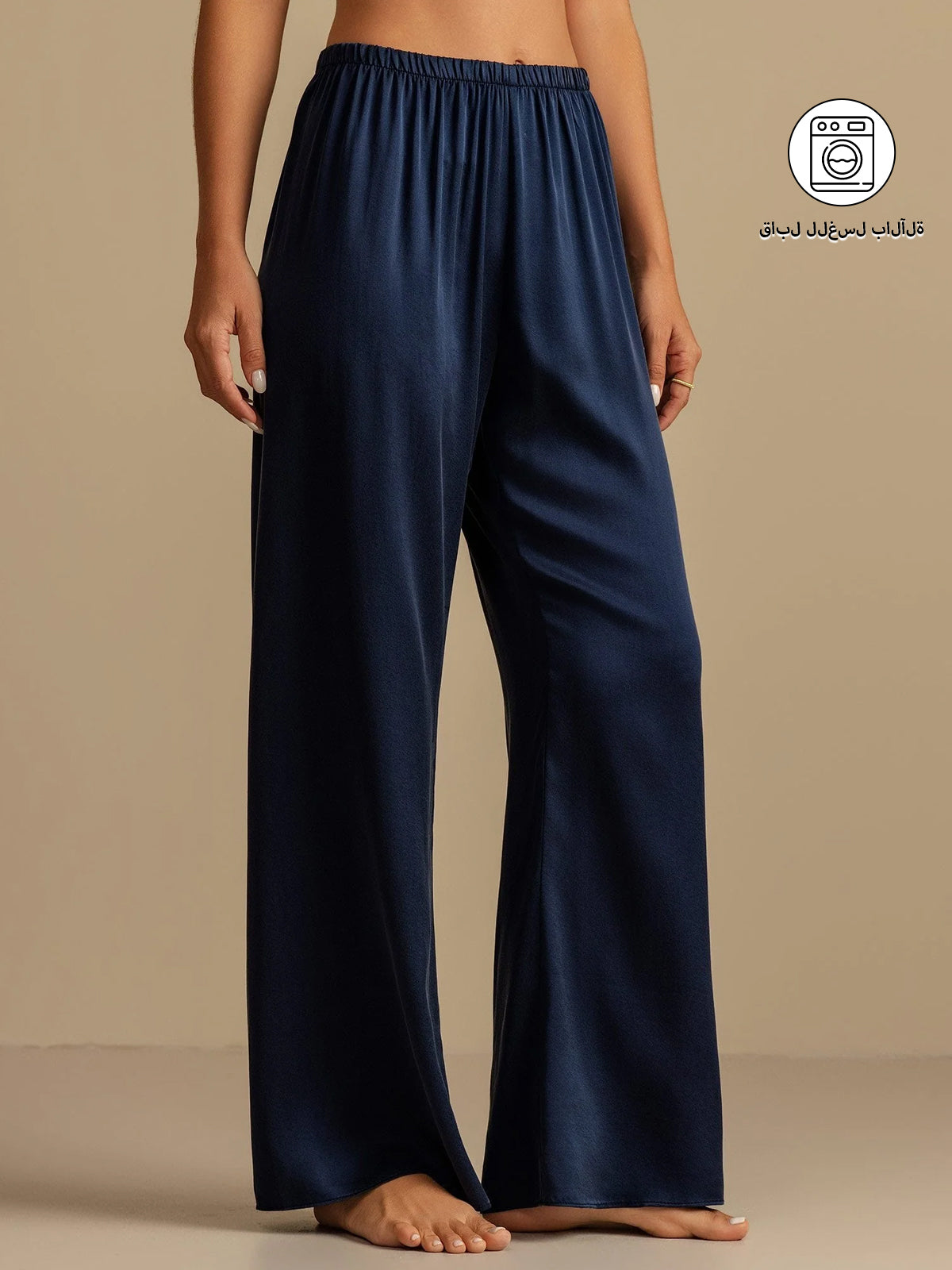 [أزرق غامق] SilkSilky-SA 19Momme الحرير Womens Sleep Bottoms 001