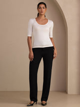 [أبيض] SilkSilky-SA Half Sleeve تي شيرت نسائية 007