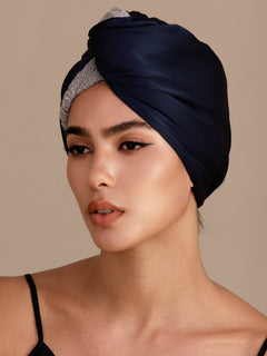 [أزرق غامق] SilkSilky-SA عمامة شعر 002
