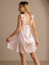 [لون القرنفل] SilkSilky-SA Sleeveless Square Neck باس النوم 002