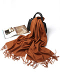 SilkSilky SA صوف Scarf بني 011