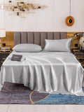 SilkSilky SA 19Momme الحرير الخالص Bedding Set فضة 002