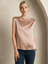 [توسكانا] SilkSilky-SA Cap Sleeve Round Neck تي شيرت نسائية 008