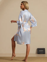 [أزرق فاتح] SilkSilky-SA 3/4 Sleeve رداء حمام نسائي 002