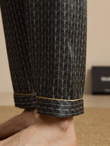 [الجنكة السوداء] SilkSilky-SA Mens Sleep Bottoms 004
