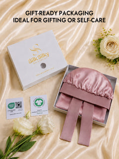 [لون القرنفل] SilkSilky-SA قبعة النوم 007