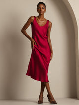 [خمر] SilkSilky-SA Sleeveless فساتين نسائية 006