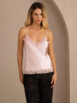 [لون القرنفل] SilkSilky-SA Spaghetti Strap V Neck كامي 001