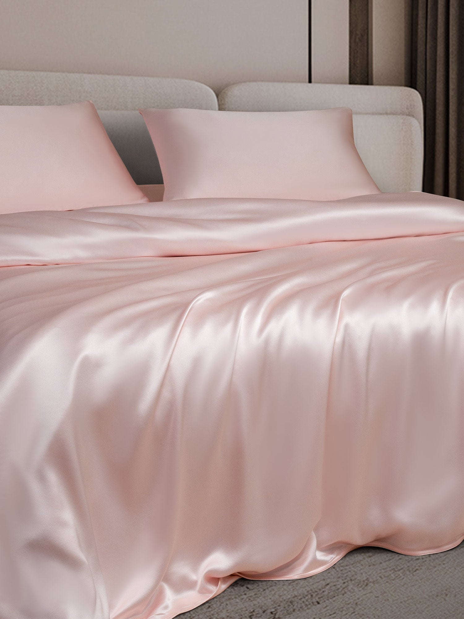 [لون القرنفل] SilkSilky-SA 25Momme مجموعة الفراش 003