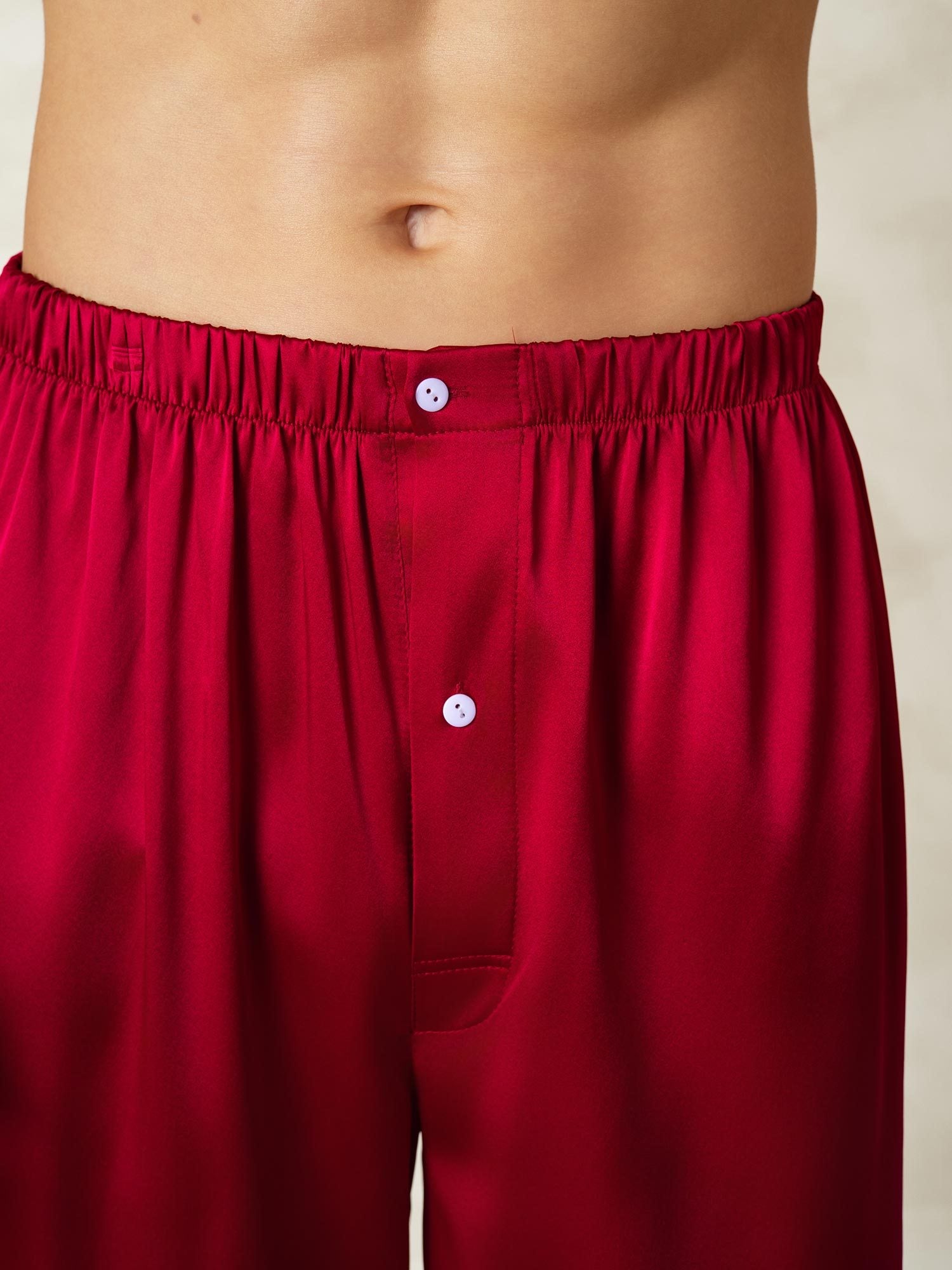 [خمر] SilkSilky-SA الحرير الخالص Mens Sleep Bottoms 006
