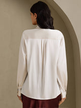 [رمادي فاتح] SilkSilky-SA Long Sleeve High Neck بلوزات نسائية 002