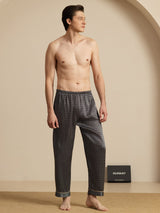 [الجنكة السوداء] SilkSilky-SA Mens Sleep Bottoms 005