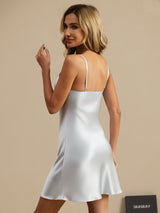 [أزرق فاتح] SilkSilky-SA Sleeveless V Neck باس النوم 002