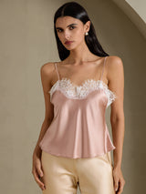 [توسكانا] SilkSilky-SA Spaghetti Strap V Neck كامي 001