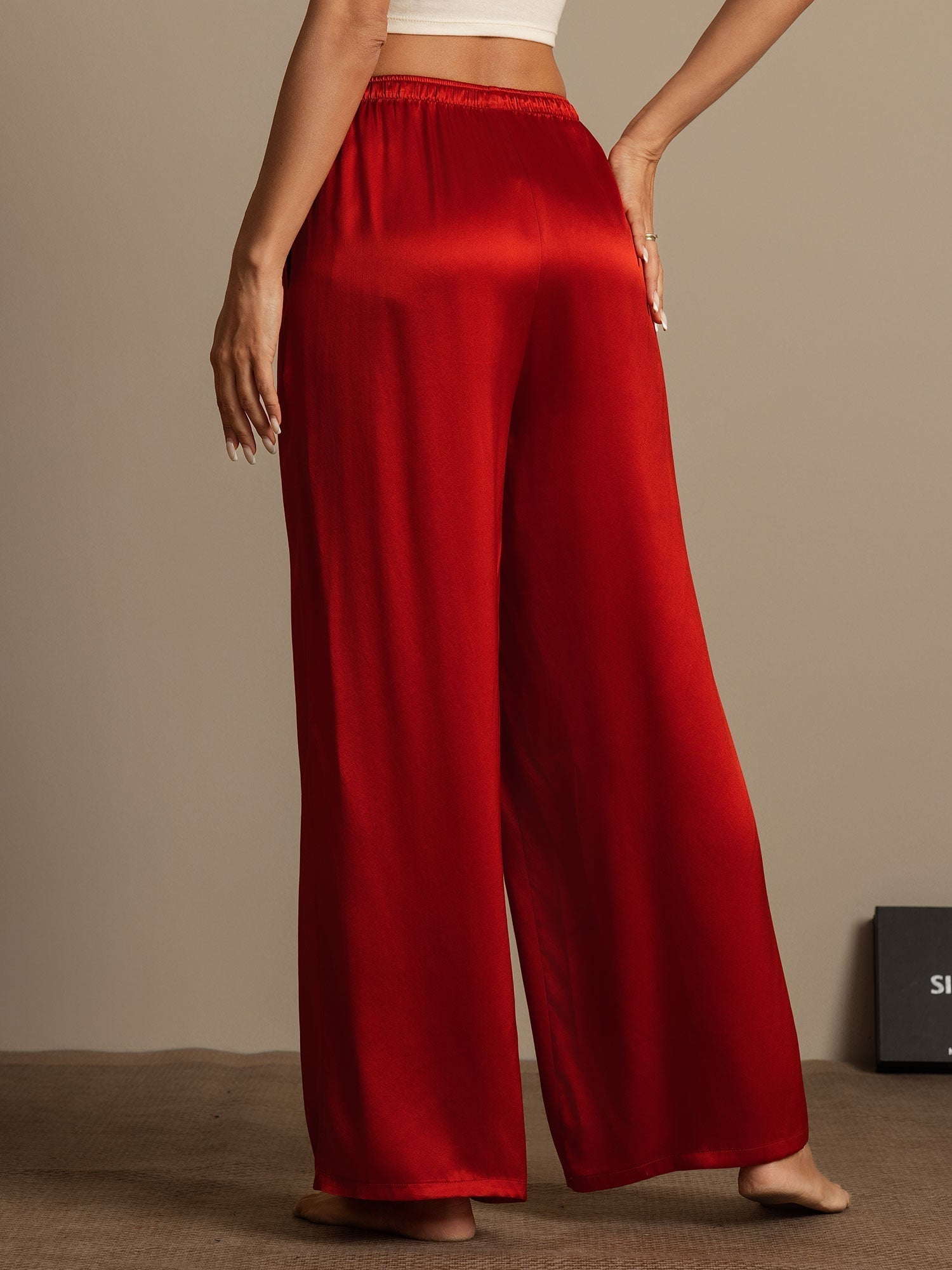 [خمر] SilkSilky-SA الحرير الخالص Womens Pants 002