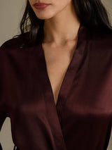[بني] SilkSilky-SA Long Sleeve رداء حمام نسائي 004