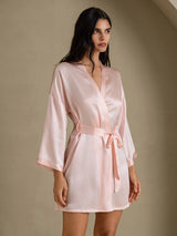 [وردي فاتح] SilkSilky-SA 3/4 Sleeve رداء حمام نسائي 003