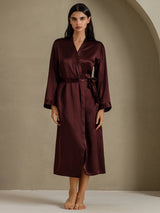 [بني] SilkSilky-SA Long Sleeve رداء حمام نسائي 001