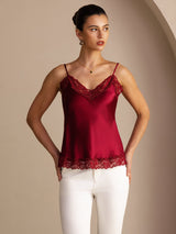 [خمر] SilkSilky-SA Spaghetti Strap V Neck كامي 004