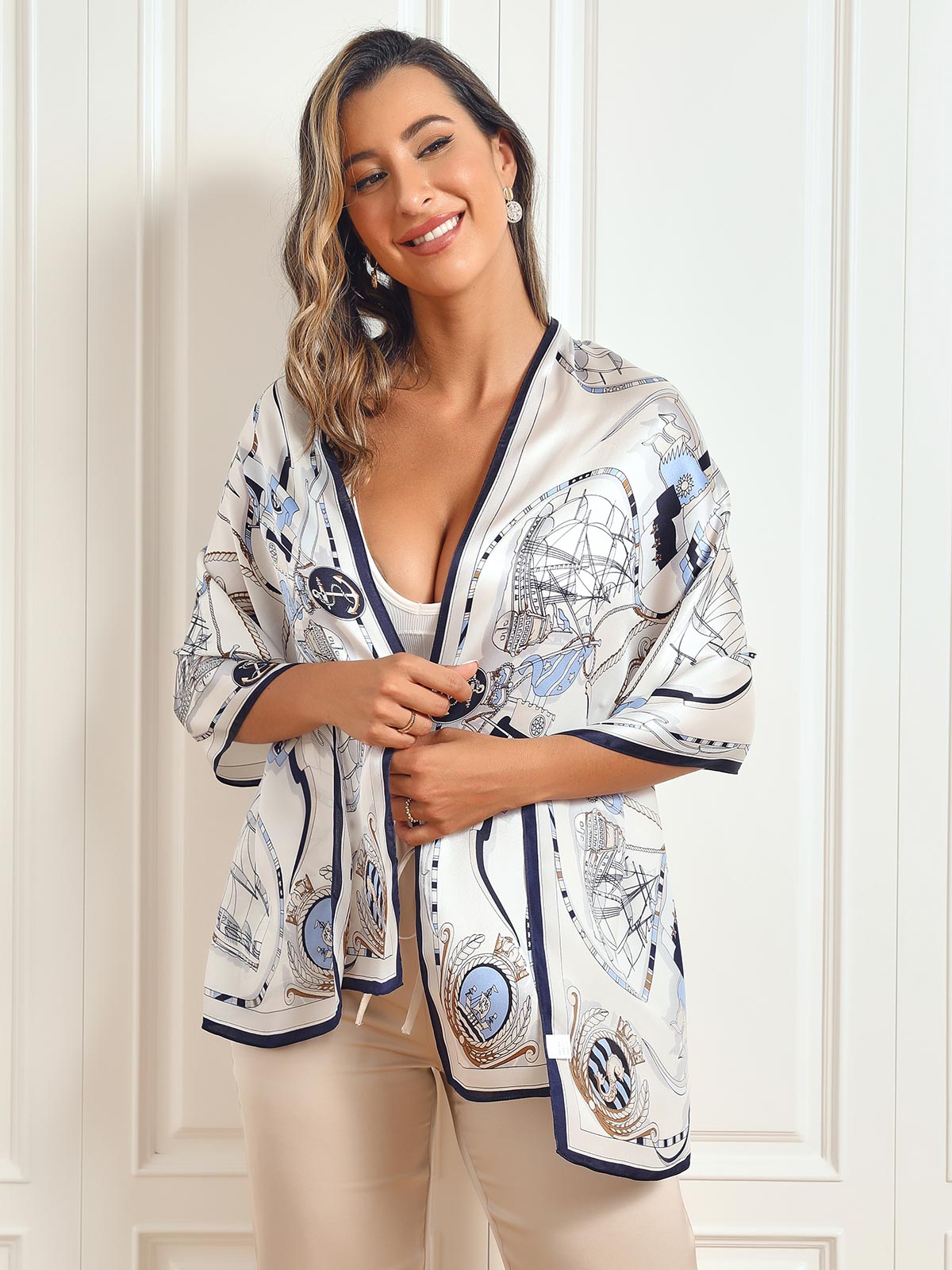 [P023] SilkSilky-SA الحرير الخالص Scarf 003,