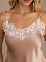[توسكانا] SilkSilky-SA Spaghetti Strap V Neck كامي 003