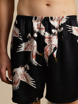[أسود] SilkSilky-SA Mens Sleep Bottoms 004