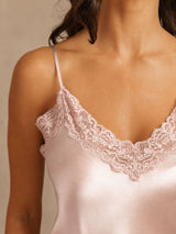 [لون القرنفل] SilkSilky-SA Sleeveless V Neck مجموعة قميص قصير 004