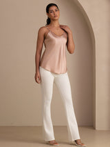 [توسكانا] SilkSilky-SA Spaghetti Strap V Neck كامي 007