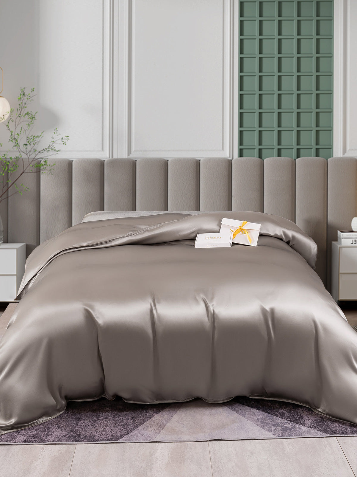 [رمادي] SilkSilky-SA 25Momme Duvet Covers 002