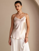 [اللون البيج] SilkSilky-SA Sleeveless V Neck كامي 001