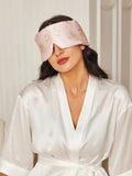 SilkSilky SA 19Momme الحرير الخالص Eye Mask أنماطزهرية 001