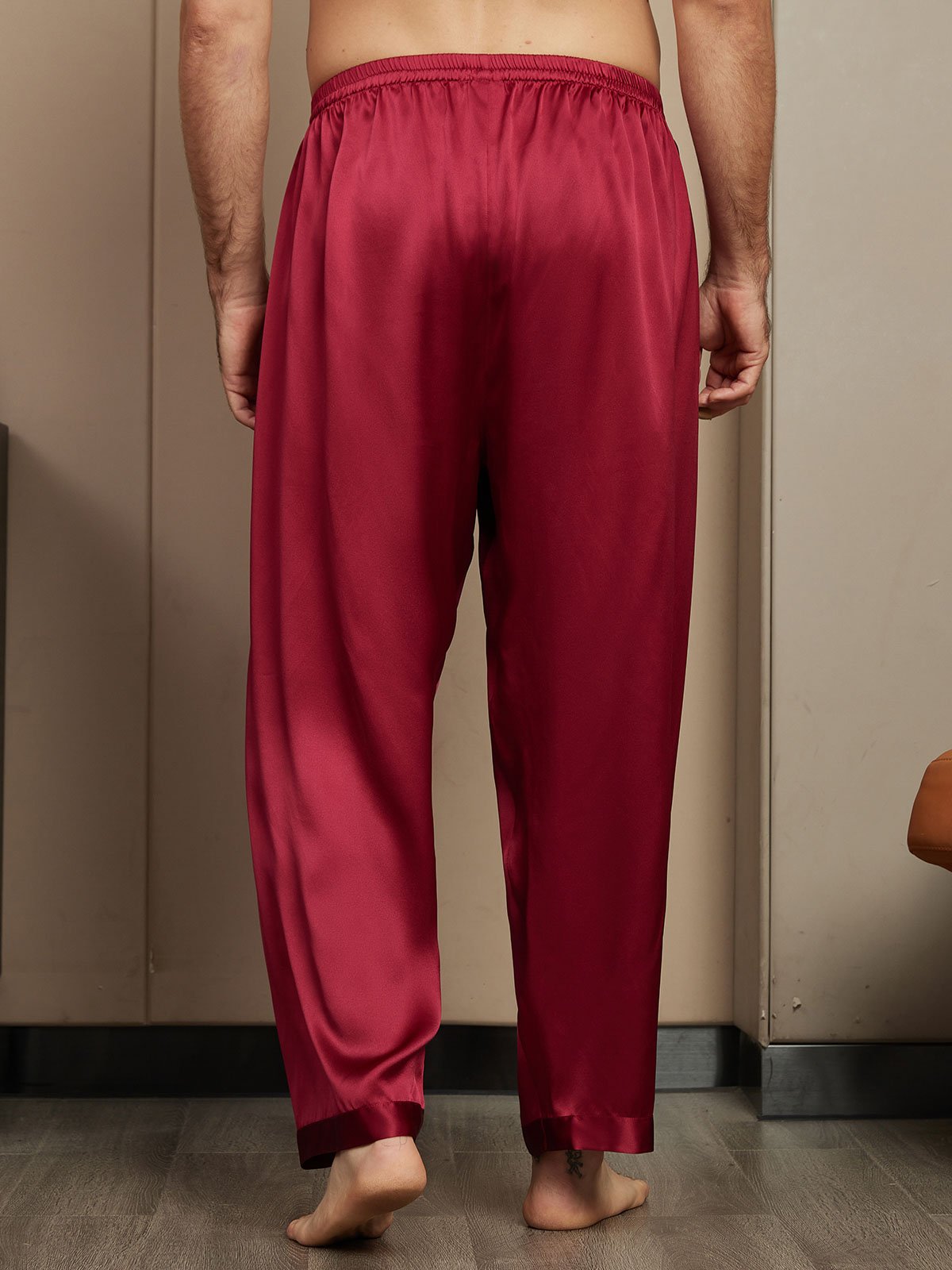 [خمر] SilkSilky-SA الحرير الخالص Mens Sleep Bottoms 002