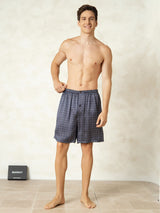 [جنكو كحلي] SilkSilky-SA الحرير الخالص Mens Sleep Bottoms 003,