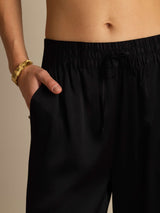 [أسود] SilkSilky-SA 19Momme Womens Pants 006