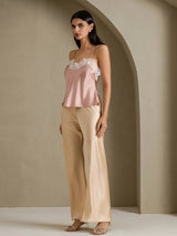 [توسكانا] SilkSilky-SA Spaghetti Strap V Neck كامي 006
