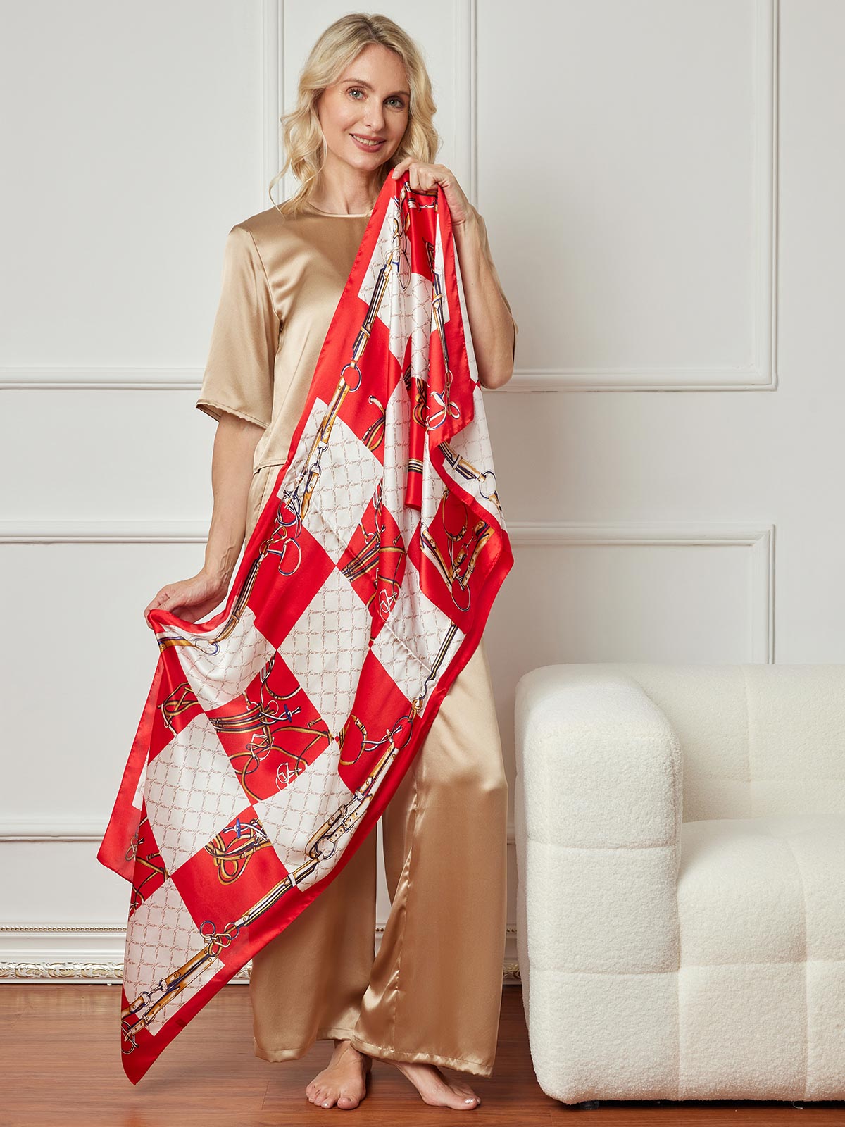 [P022] SilkSilky-SA الحرير الخالص Scarf 005,