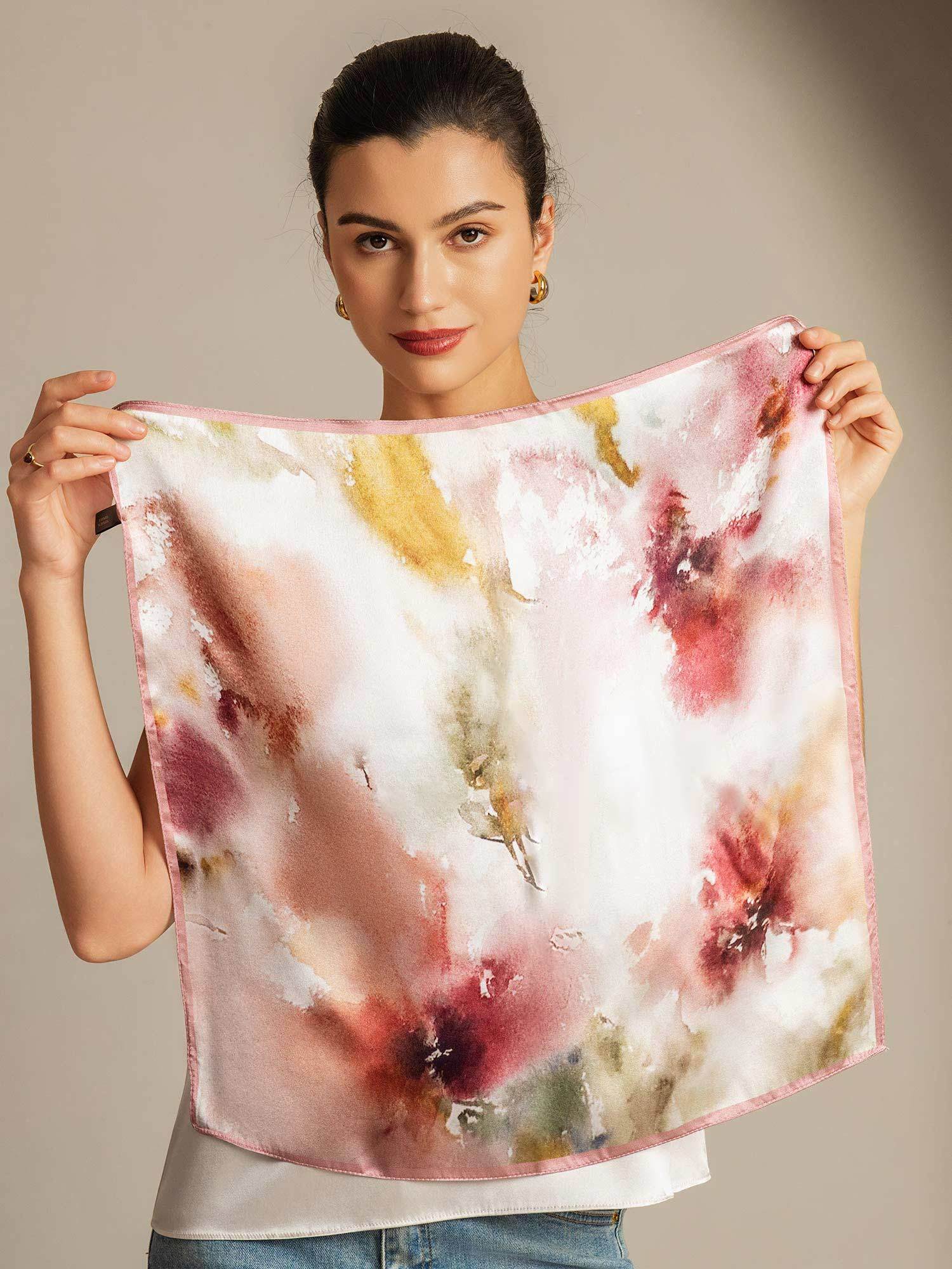 [P101] SilkSilky-SA الحرير الخالص Scarf 002,