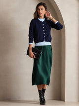 [أخضر غامق] SilkSilky-SA Sleeveless V Neck باس النوم 005