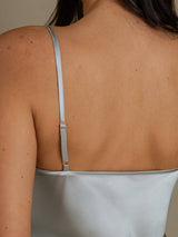 [أزرق رمادي] SilkSilky-SA Spaghetti Strap V Neck كامي 005