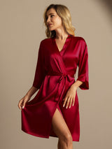 [خمر] SilkSilky-SA 3/4 Sleeve رداء حمام نسائي 003