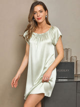 [نعناع] SilkSilky-SA Cap Sleeve Square Neck باس النوم 004