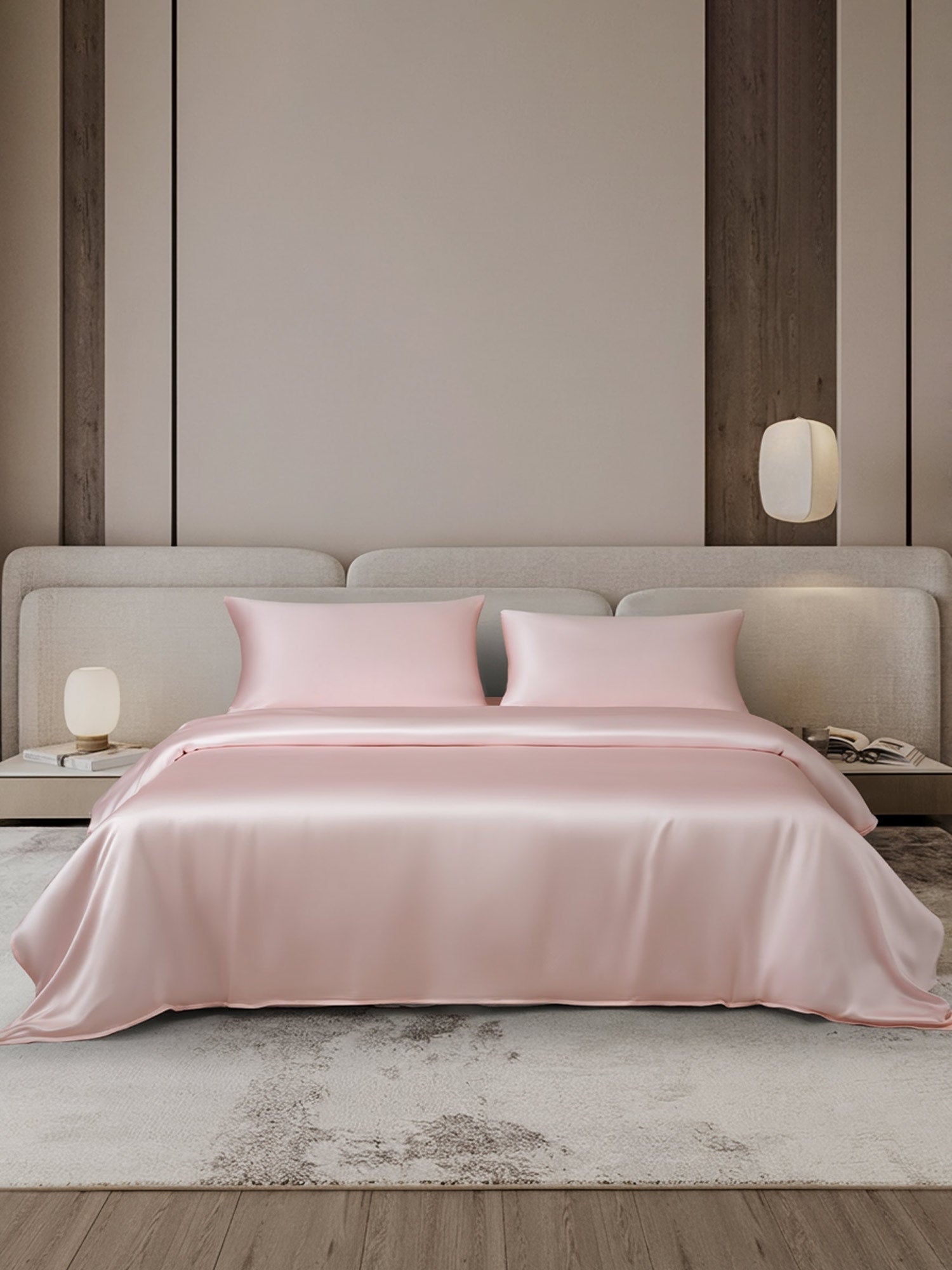 [لون القرنفل] SilkSilky-SA 19Momme مجموعة الفراش 002