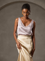 [رمادي الظل] SilkSilky-SA Sleeveless V Neck كامي 004