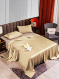 SilkSilky SA 22Momme الحرير الخالص Bedding Set اللونالبيج 002