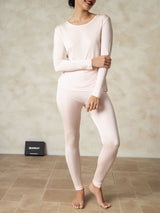 [وردي فاتح] SilkSilky-SA Long Sleeve Round Neck ملابس داخلية طويلة نسائية 004