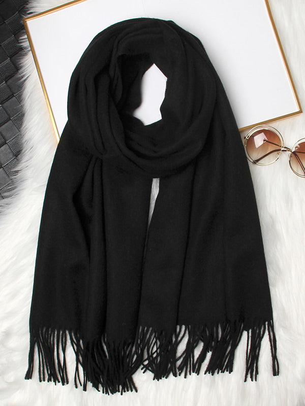 [أسود] SilkSilky-SA صوف Scarf 005